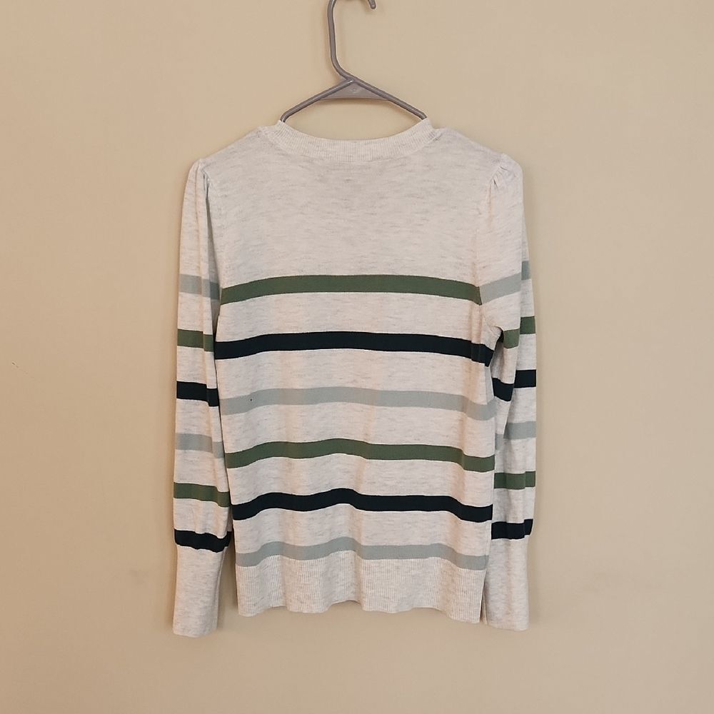 LOFT Striped Knit Sweater Size M - Picture 3 of 5